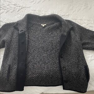 Talbots Black and Gray Textured Sweater